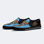 Black Panther And Sword Print - Slip On Shoes