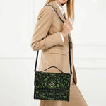 Death Moth And Animal Skeleton - Leather Satchel Bag