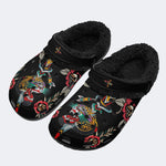 Dagger&Tiger Print - Fur Lined Slippers/Sandals