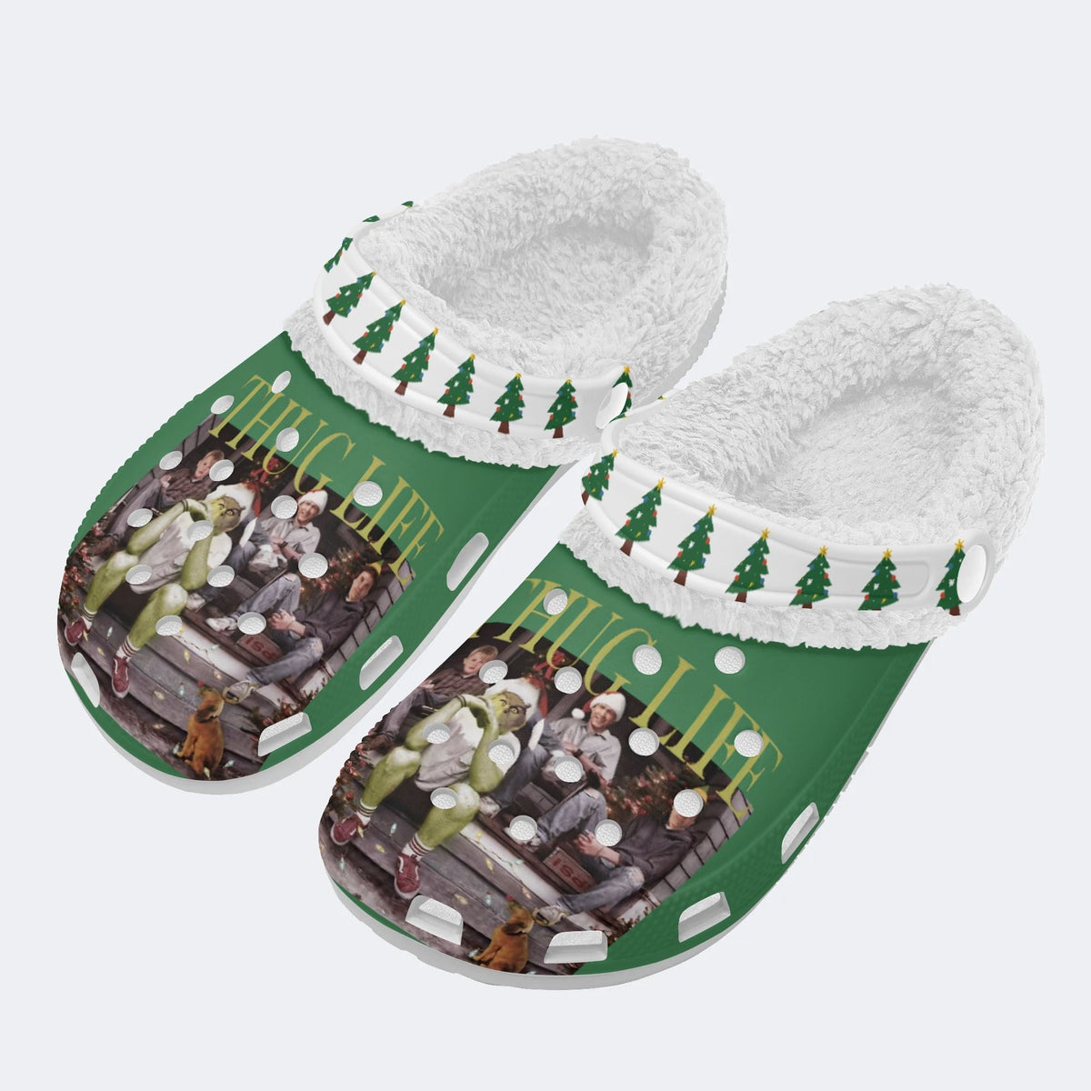 Christmas Movie Print - Fur Lined Slippers