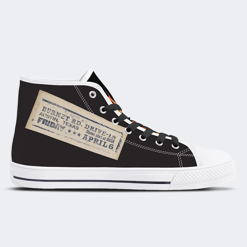 Unisex Horrorfilm-Druck - High Top Canvas