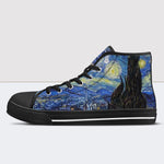 Van Gogh Kunst Sternennacht High Top Canvas Schuhe