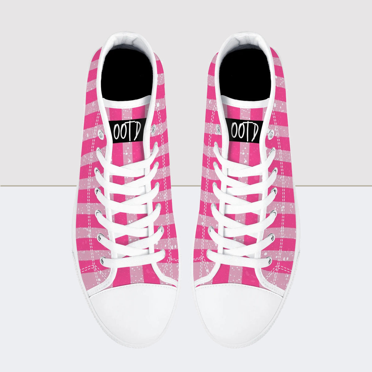 Barbie Pink Striped Starry Sky High Top Canvas Shoes