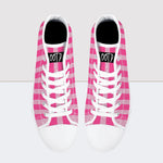 Barbie Pink Striped Starry Sky High Top Canvas Shoes