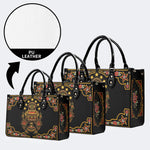 Old School Devil's Eye Print - Leather Handbag