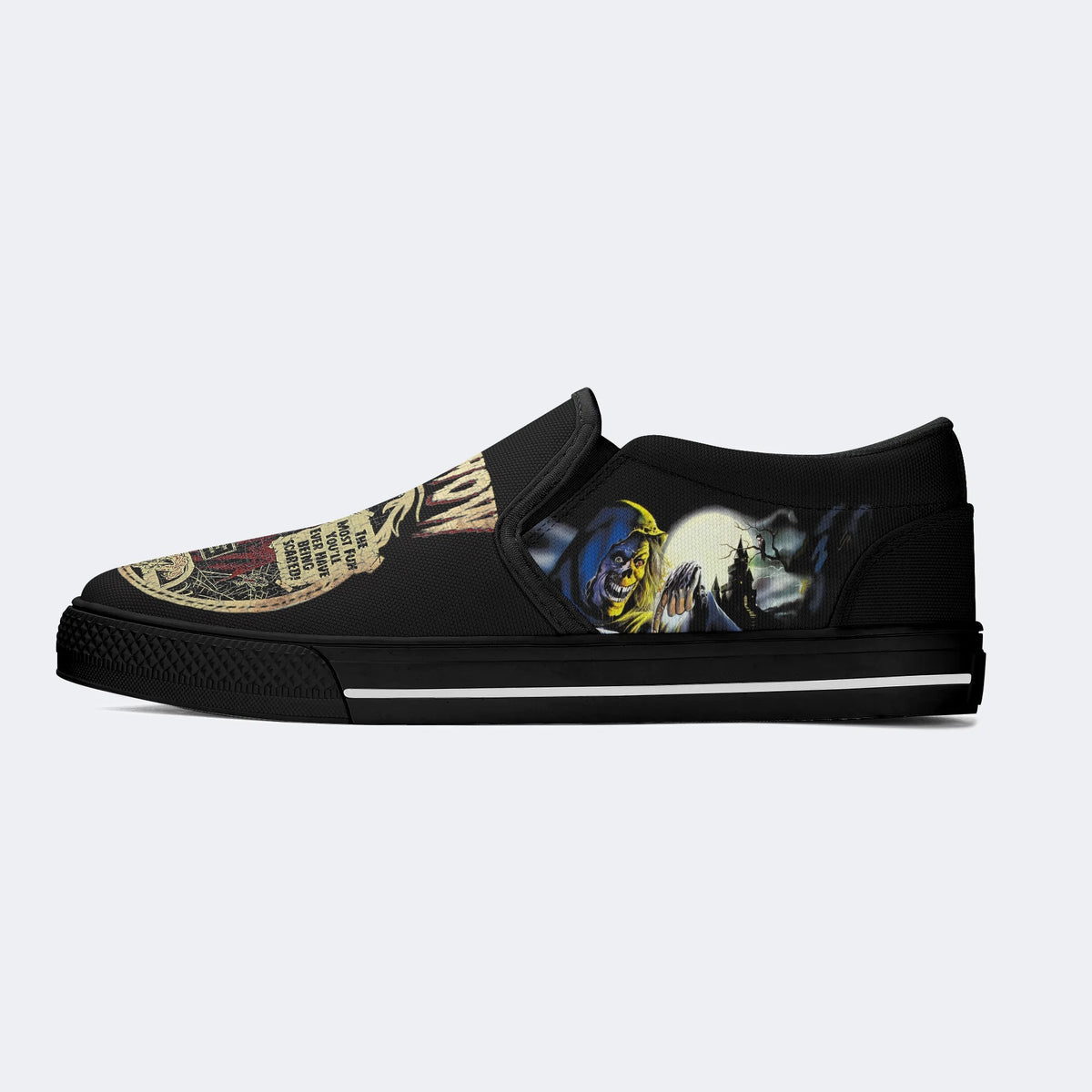 Horror Movie Vintage Graphic Printed- Slip On Shoes