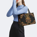 Old School Devil's Eye Print - Leather Handbag