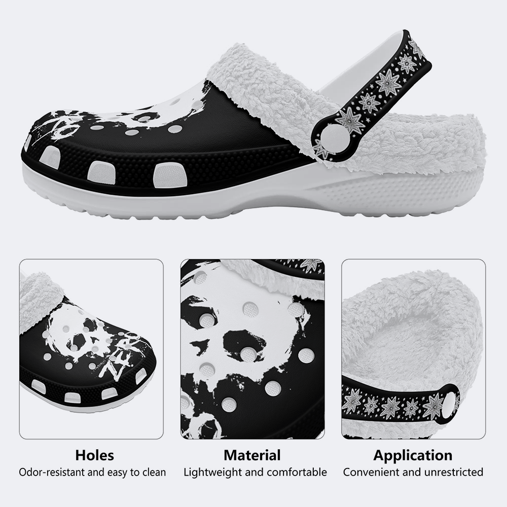 Zero Skull Art Classic - Fur Lined Slippers/Sandals