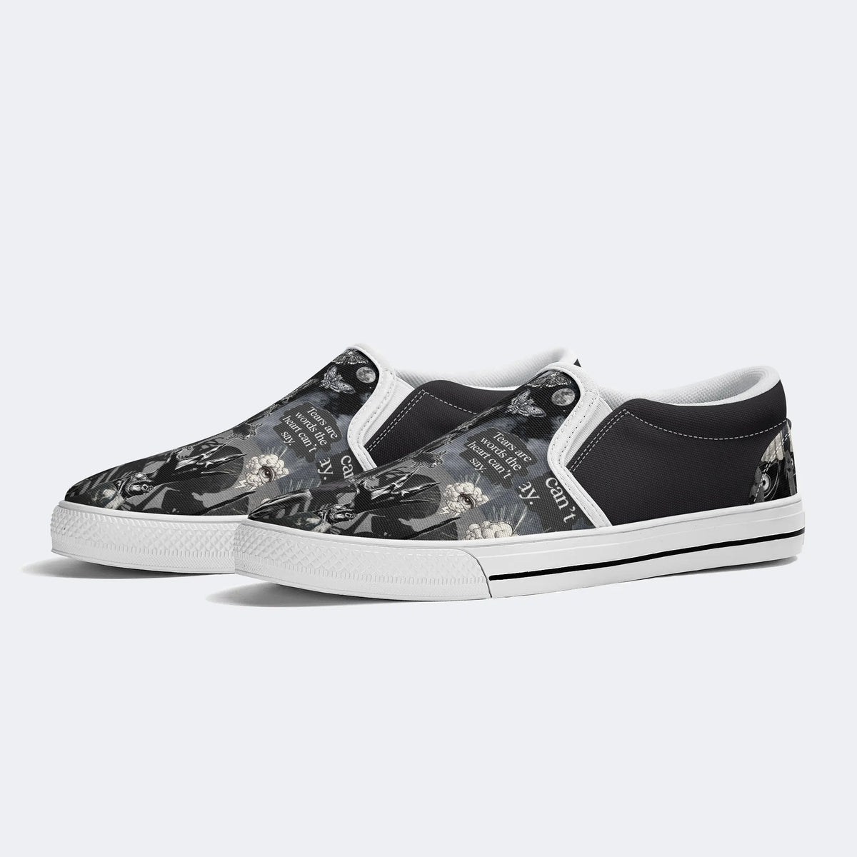 Horror Collage Print - Slip On Shoes