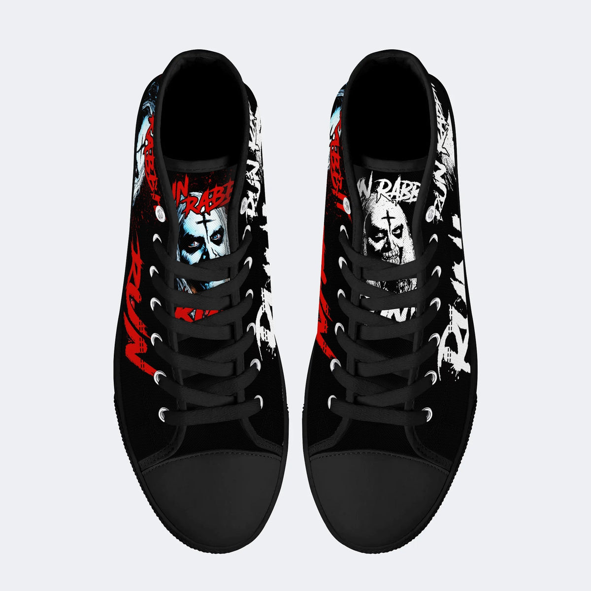 Horror Rabbit Run Print - High Top Canvas