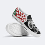 Art Skull Goat Print - Slip On Shoes