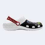 Horror Movie Vintage Print - Fur Lined Slippers/Sandals
