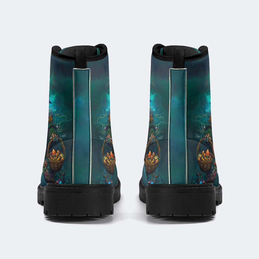 Unisex Fantasy Mushroom World Art Illustration Print - Boots