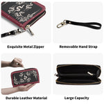 Inscribed Viper Print - Leather Wallet