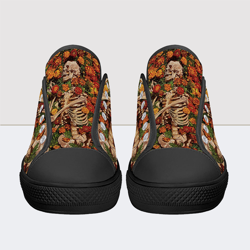 Marigold Skull Low Top Canvas Shoes