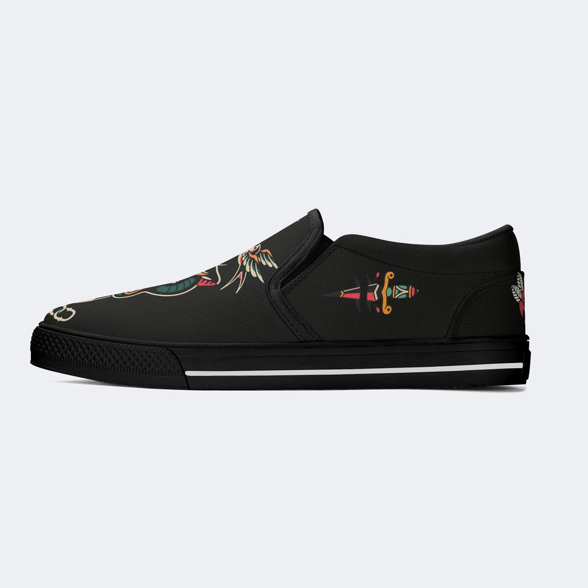 Unisex Tiger Print - Slip On Shoes