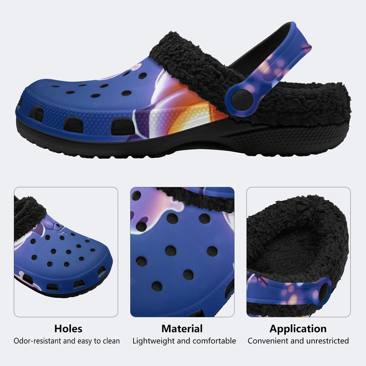 Neon Ghost Spirit - Fur Lined Slippers/Sandals