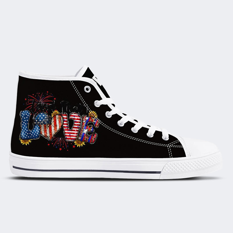 Flag Day High Top Canvas Shoes