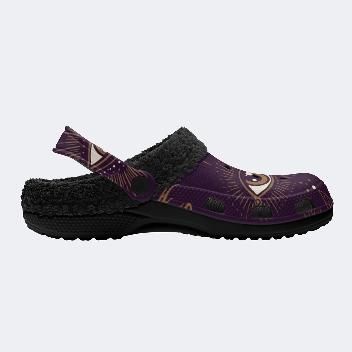 Witchy Celestial Eye - Fur Lined Slippers/Sandals