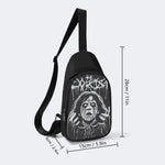 Unisex Black Metal Pinhead Print - Chest Bag