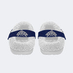 Death Moth Vintage Print - Fur Lined Slippers/Sandals