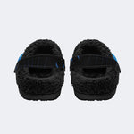 Blue Wave Skull - Fur Lined Slippers/Sandals