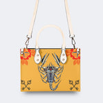 Mechanical Scorpion Print - Leather Handbag