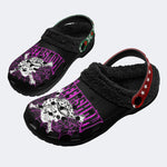 Unisex Horror Movie Graphic Print - Fur Lined Slippers/Sandals