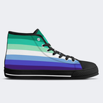 Gay Men’s Pride Flag High Top Canvas Shoes