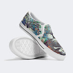 Unisex Skull Tree Graphic Print - Slip On Shoes