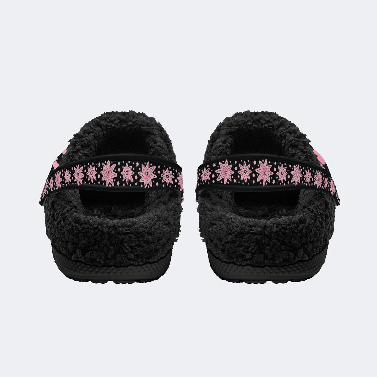 Pink Gradient Skeleton Toes Skull - Fur Lined Slippers/Sandals