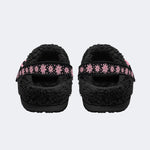 Pink Gradient Skeleton Toes Skull - Fur Lined Slippers/Sandals