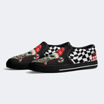 Skull Santa Print - Slip On Shoes