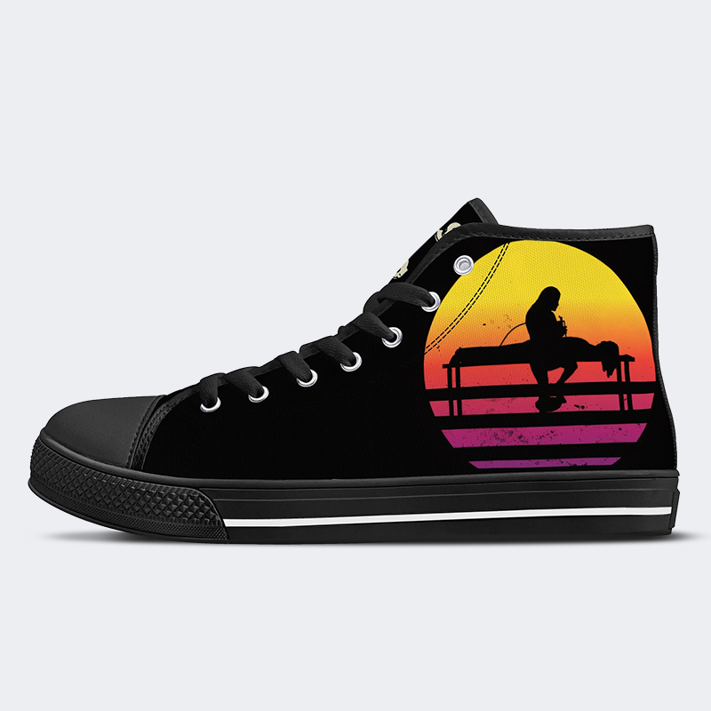 Unisex Tattoos Print - High Top Canvas