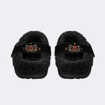 Traditional Eagle Print - Fur Lined Slippers/Sandals