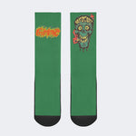 Unisex Skull&Letter Print - Crew Socks