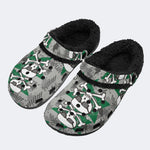 Gothic Camo Skull - Fur Lined Slippers/Sandals