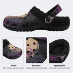 Purple Smoke Skull - Fur Lined Slippers/Sandals