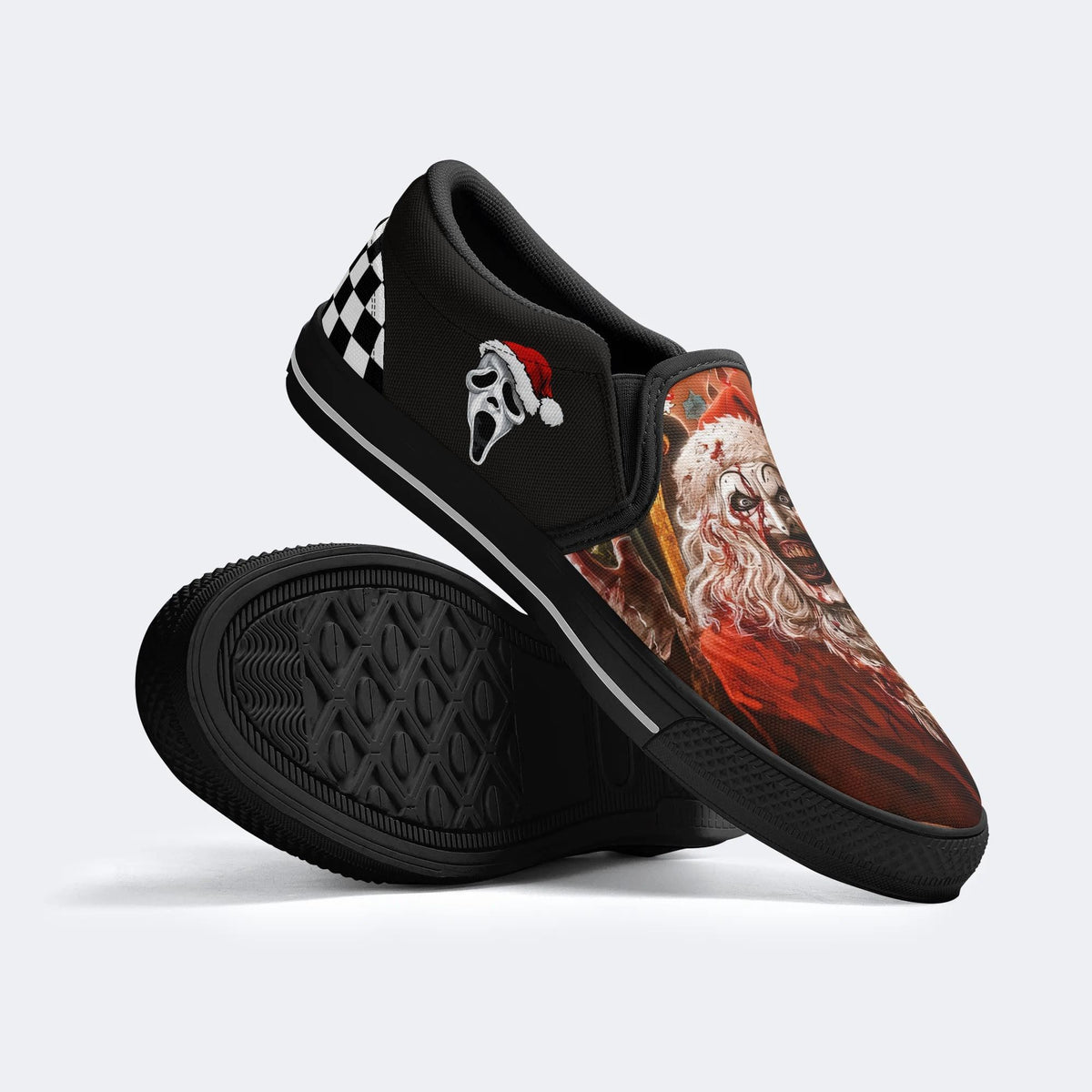 Christmas Terrifier Print - Slip On Shoes