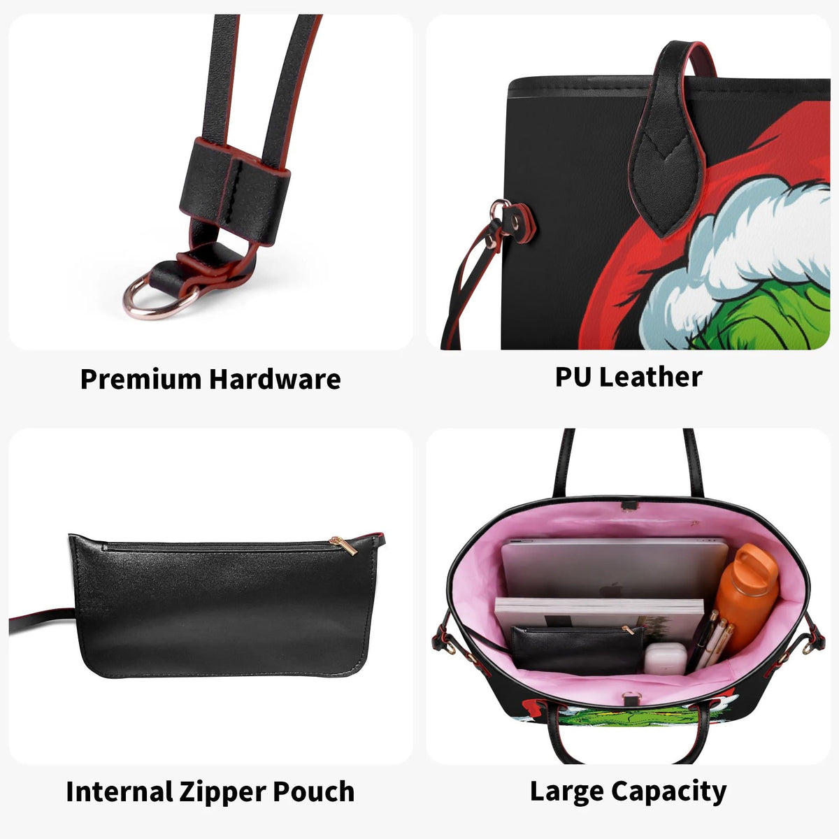 Christmas Grinch - Large capacity handbag