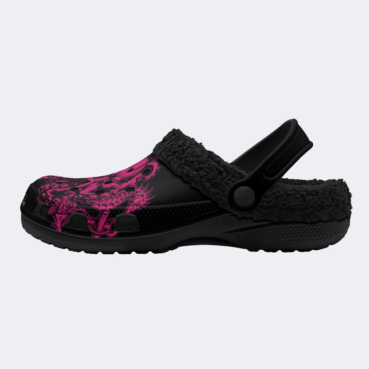 Kraken Anchor Tattoo - Fur Lined Slippers/Sandals