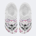 Unisex Death Moth Art Print - Fur Lined Slippers/Sandals