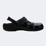 Skull Violet Rose - Fur Lined Slippers/Sandals