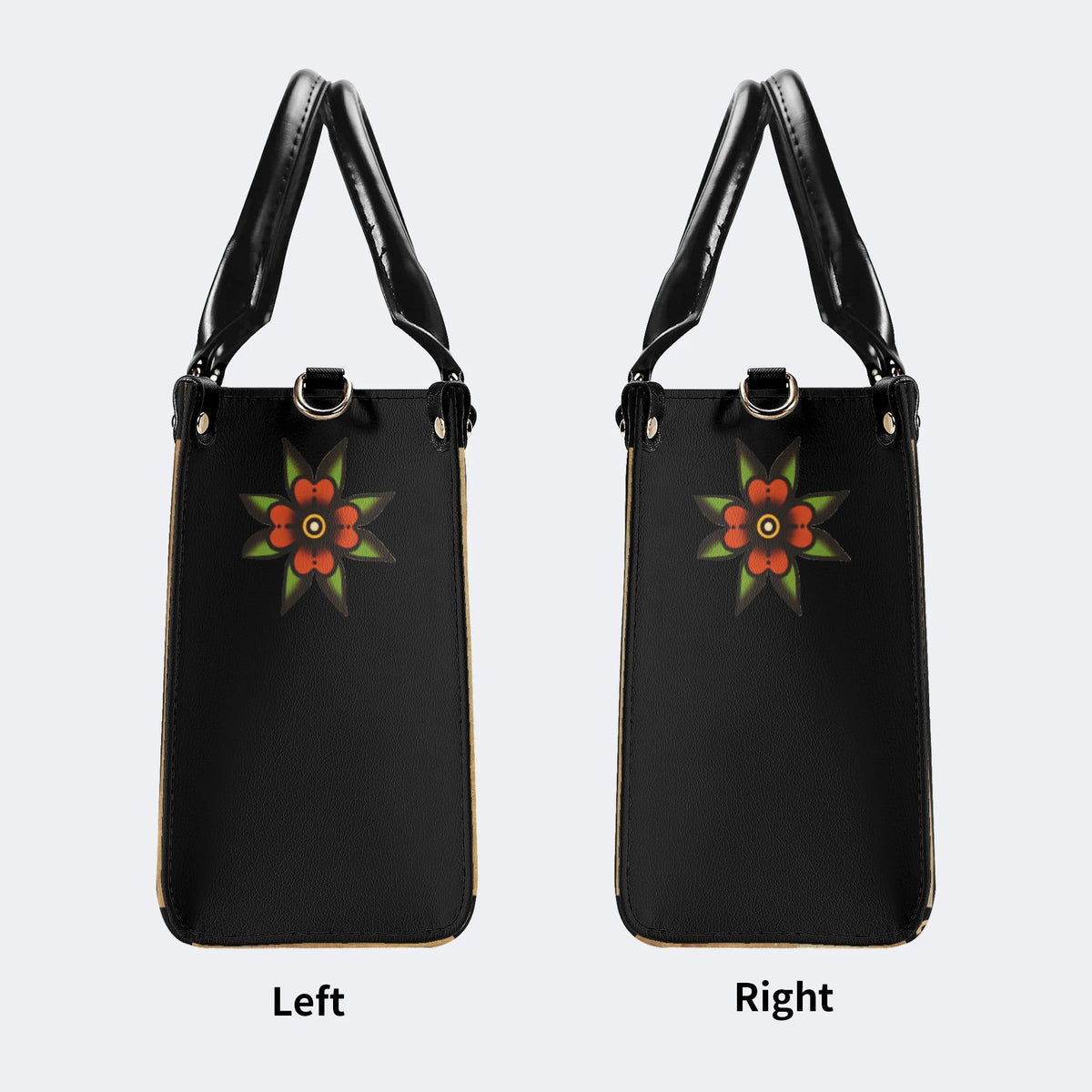 Traditional Tattoo Print - Leather Handbag
