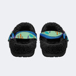 Trippy Skull - Fur Lined Slippers/Sandals
