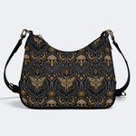 Starry Sky And Moth Print - Leather Crossbody Bag
