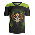 Sugar Skull Marigold Lady - Men's All Over Printing Rugby Jersey