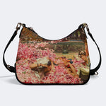 Roses of Heliogabal Print - Leather Crossbody Bag
