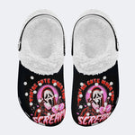 Horror Ghostface - Fur Lined Slippers