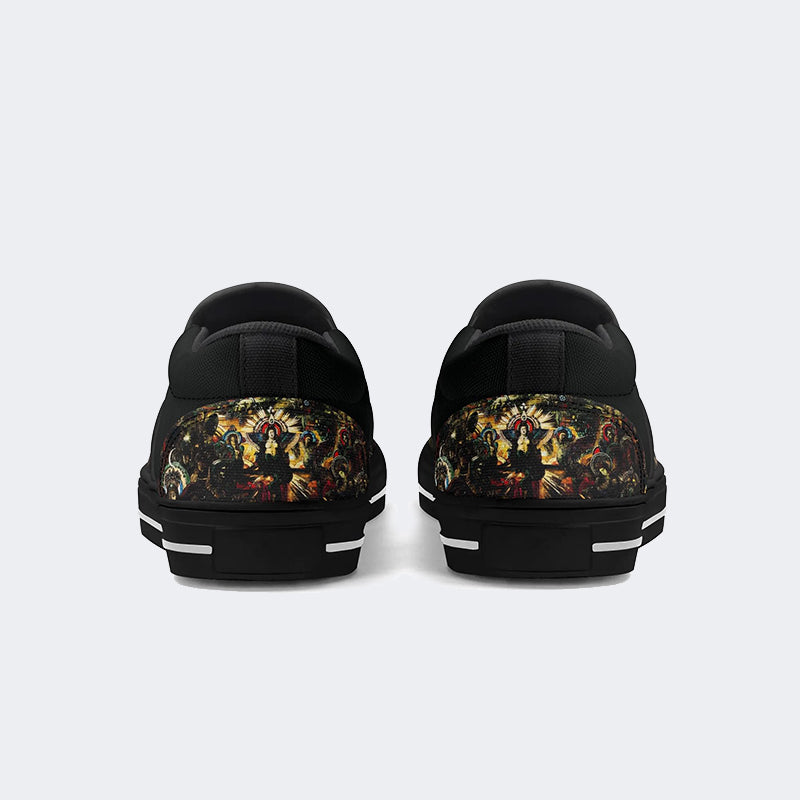 Unisex Christ Graffiti Art Print - Slip On Shoes